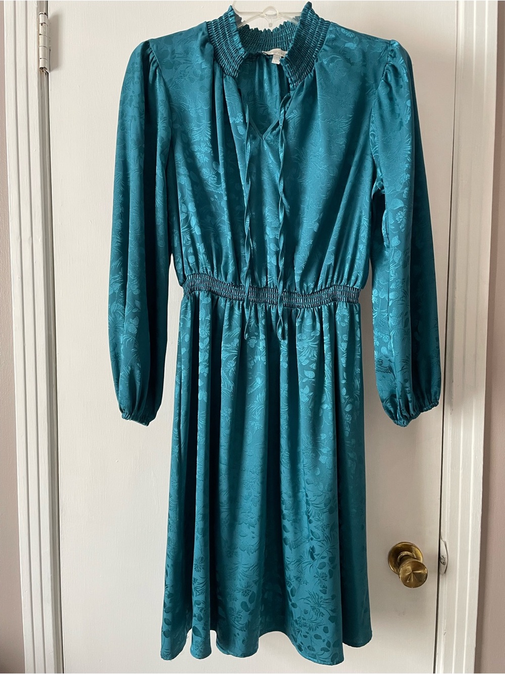 Chenault Teal Floral Dress